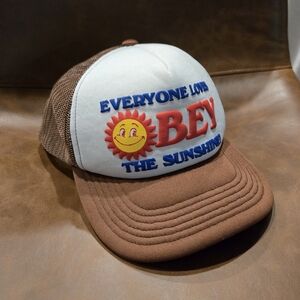 Brown and White Trucker Hat